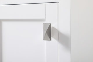 16 Inch Wide Bathroom Linen Storage Freestanding Cabinet In White