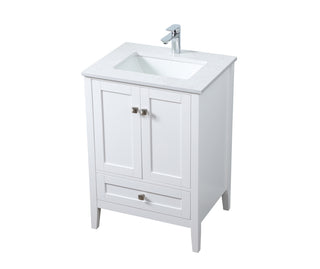 24 Inch SIngle Bathroom Vanity In White