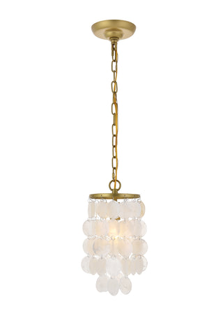 Selene 1 light Brass Pendant