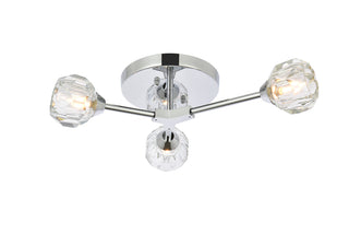 Zayne 3 Light Flush Mount in Chrome