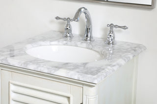 19 inch Single Bathroom Vanity in Antique White