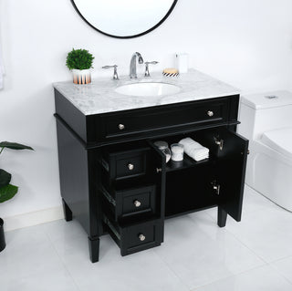 36 inch Single bathroom vanity in Black