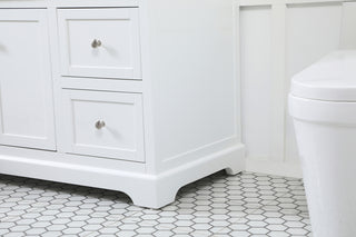 42 inch Single bathroom vanity in white