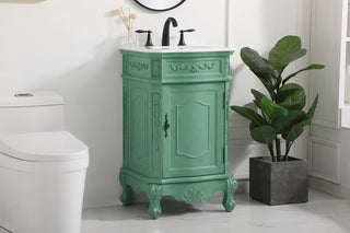 21 inch Single bathroom vanity in vintage mint