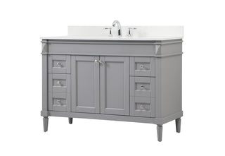 48 inch Single bathroom vanity in grey with backsplash