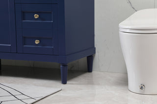 60 inch Single bathroom vanity in blue