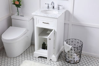 19 in. Single Bathroom Vanity set in white