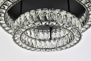 Monroe 26 inch LED double flush mount in black