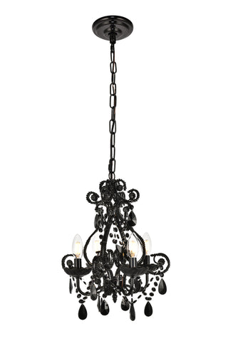 Kato Collection Pendant D12.6 H16.3 Lt:4 polished Black Finish