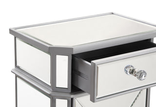 Vanity Table 42 in. x 18 in. x 31 in. in silver paint