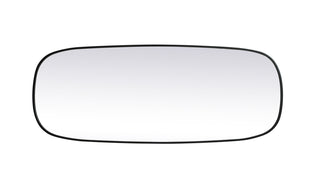 Metal Frame Oval Mirror 24x60 Inch in Black