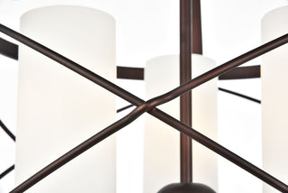 Wren Collection Pendant D15.8 H17.3 Lt:3 Dark Copper Brown and frosted white Finish