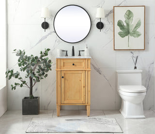 21 inch Single bathroom vanity in natural wood