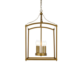 Janet 4 lights pendant in brass