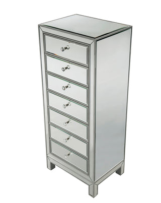 Lingerie Chest 7 drawers 18in. W x 15in. D x 42in. H in antique silver paint