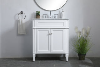 30 inch Single bathroom vanity in White