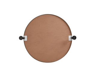 Round pivot mirror 24 inch in black