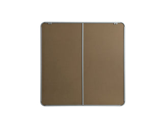 Soft corner metal square mirror 42x42 inch in Silver