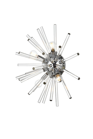 Sienna 18 inch crystal rod wall sconce in chrome