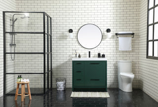 36 inch Single bathroom vanity in Green