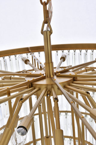 Sydney 44 inch round crystal chandelier in satin gold