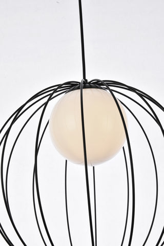 Wetzel 1 light black pendant