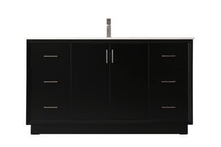 60 Inch SIngle Bathroom Vanity In Black