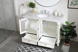 48 inch Single Bathroom Vanity in Antique White