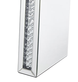 47 inch Rectangle Crystal Vanity Table in Clear Mirror Finish