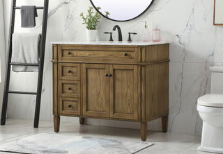 40 inch Single bathroom vanity in driftwood