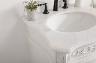 24 inch Single bathroom vanity in antique white