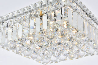 Maxime 4 light Chrome Flush Mount Clear Royal Cut Crystal