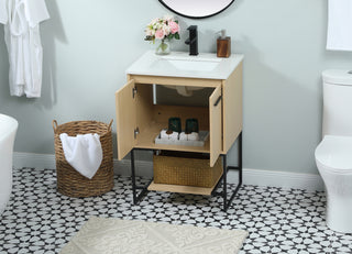 24 inch Single bathroom vanity in maple