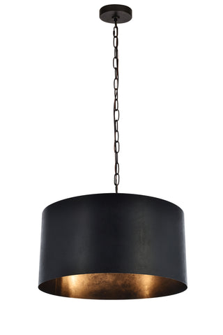 Miro Collection Pendant D20 H11.75 Lt:3 Vintage Black Finish