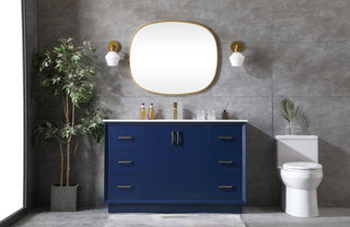 54 Inch SIngle Bathroom Vanity In Blue