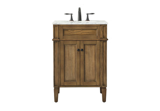 24 inch Single bathroom vanity in driftwood