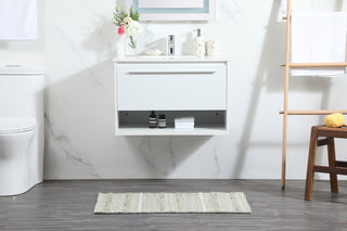 30 inch Single bathroom vanity in white