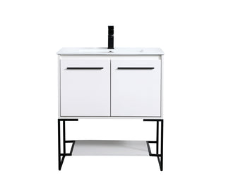 30 inch  Single Bathroom Vanity in White