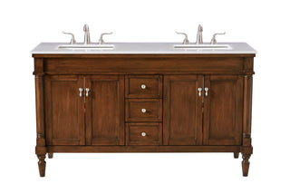 60 In. Single Bathroom Vanity Set In Walnut