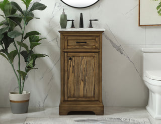 19 inch Single bathroom vanity in driftwood