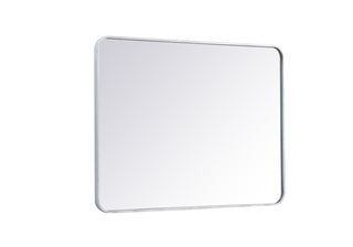 Soft corner metal rectangular mirror 30x40 inch in Silver