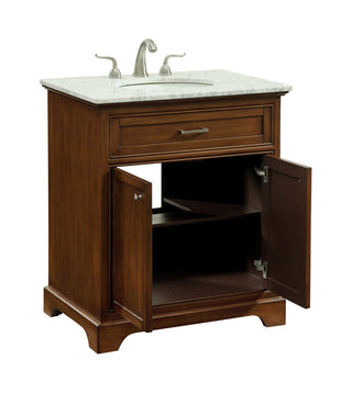 30 In. Single Bathroom Vanity Set In Teak