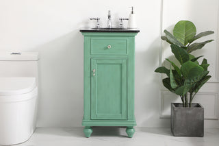 19 inch Single bathroom vanity in vintage mint