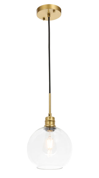 Emett 1 light Brass and Clear glass pendant