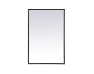 Pier 24x36 inch LED mirror with adjustable color temperature 3000K/4200K/6400K in black