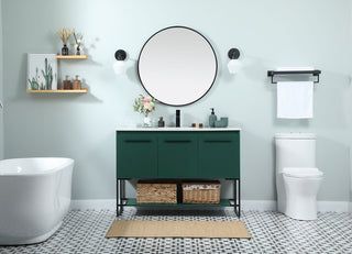 48 inch Single bathroom vanity in green