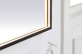 Pier 36x72 inch LED mirror with adjustable color temperature 3000K/4200K/6400K in black