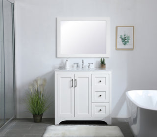 Aqua rectangle vanity mirror 27 inch in White