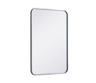 Soft corner metal rectangular mirror 20x30 inch in Silver