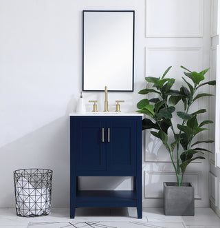 24 inch Single Bathroom Vanity in Blue